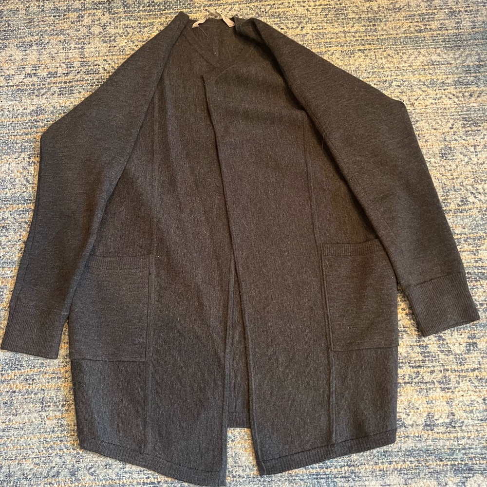 Athleta Grey Open Cardigan with Pockets - Size XS